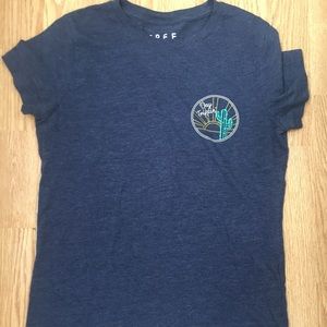 Aeropostale Juniors' Dark Blue Embroidered Design Tee